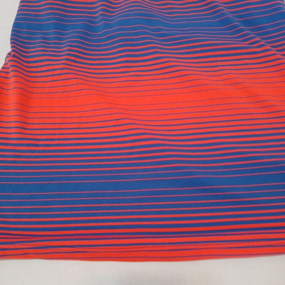 Nike Racerback Tankini Swimsuit TOP ONLY Vibrant Orange/Blue Stripped Sz-Small - Picture 4 of 16